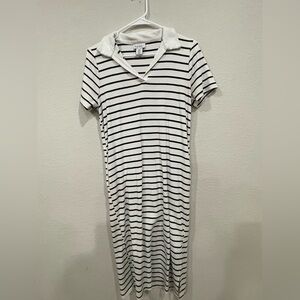 Nicole Miller Black and White Striped Dress